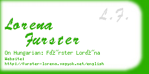 lorena furster business card